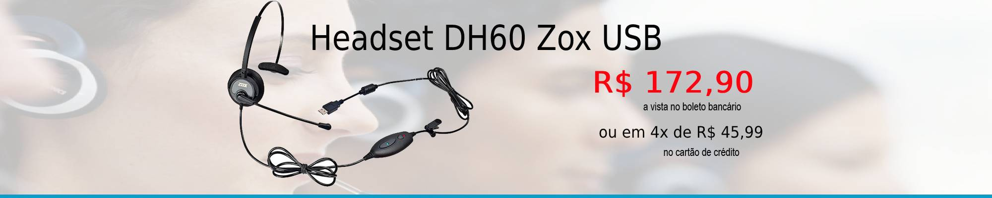 Headset USB DH-60 Zox com headset HZ-30